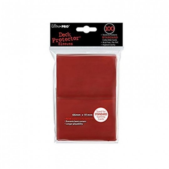 Ultra Pro - Paquet 100 sleeves Gloss standard Rouge Ultra.PRO - 1