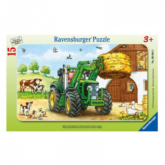 Puzzle cadre 15 pièces - Tracteur à la ferme Ravensburger - 1