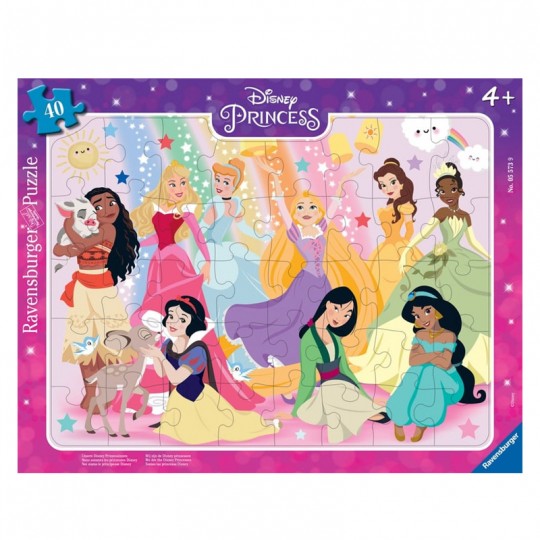 Puzzle cadre 40 pièces - Nous sommes les princesses Disney Ravensburger - 1