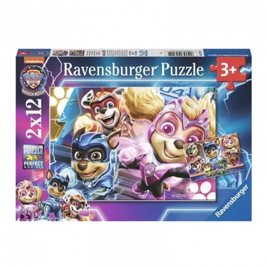 Puzzles 2x12 pièces - Une équipe indestructible / Paw Patrol film 2 Ravensburger - 1