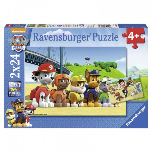 Puzzles 2x24 pièces - Chiens héroïques / Pat'Patrouille Ravensburger - 1