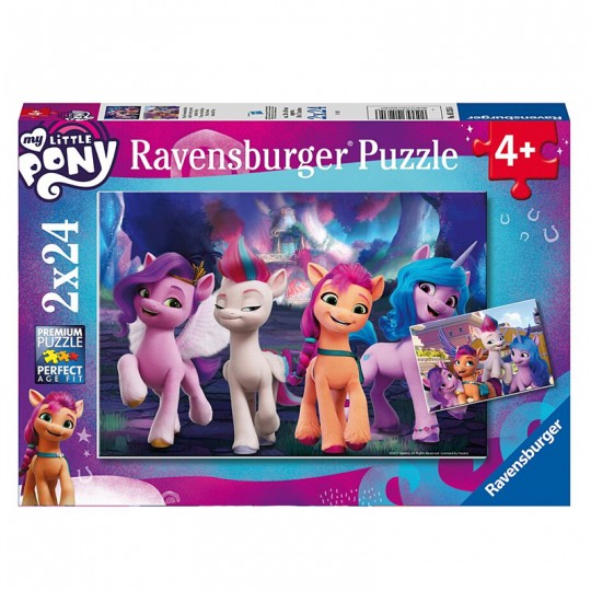 Puzzles 2x24 pièces - Amitié entre poneys / My Little Pony Ravensburger - 1