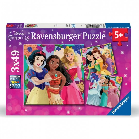 Puzzles 3x49 pièces - Girl Power ! / Disney Princesses Ravensburger - 1