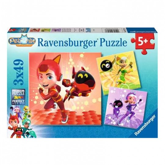 Puzzles 3x49 pièces - Matt, Jia et Emma / Petronix Defenders Ravensburger - 1