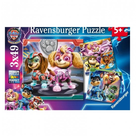 Puzzles 3x49 pièces - La force de la Pat'Patrouille / Paw Patrol film 2 Ravensburger - 1