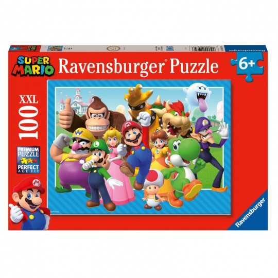 Puzzle 100 pièces XXL - Let's-go ! / Super Mario Ravensburger - 1