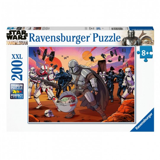 Puzzle 200 pièces XXL - La confrontation / Star Wars The Mandalorian Ravensburger - 1