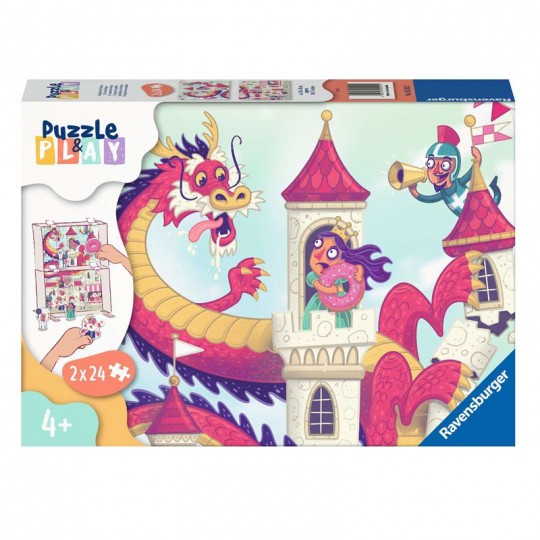 Puzzle & Play - 2x24 pièces - Le royaume des donuts Ravensburger - 1