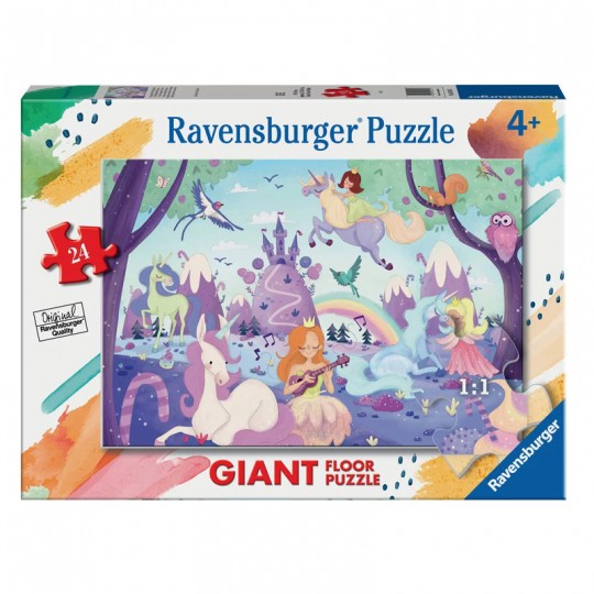 Puzzle Giant 24 pièces - Le monde magique des licornes Ravensburger - 1