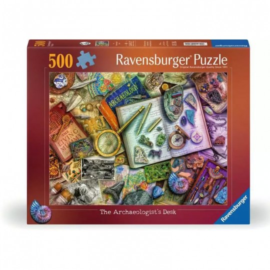 Puzzle 500 pièces - Le bureau de l'archéologue Ravensburger - 1