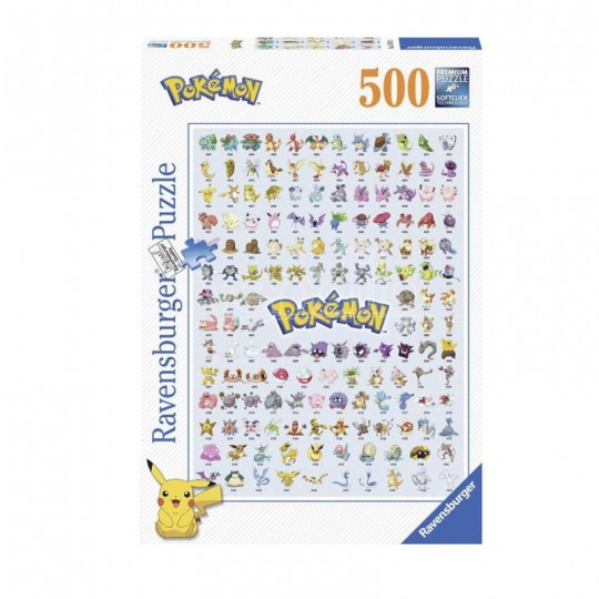 Puzzle 500 pièces - Pokédex première génération / Pokémon Ravensburger - 1