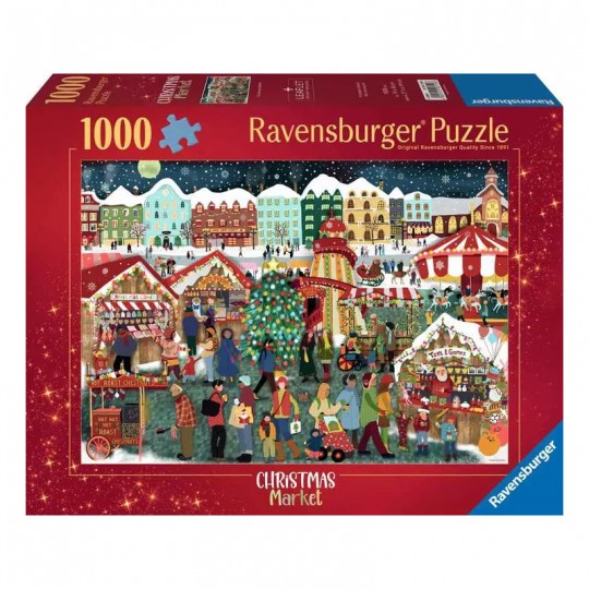 Puzzle 1000 pièces - Le marché de Noël Ravensburger - 1