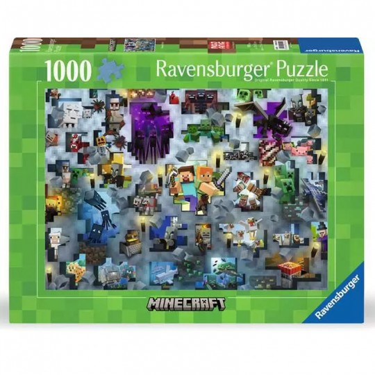 Puzzle 1000 pièces - Minecraft Ravensburger - 1