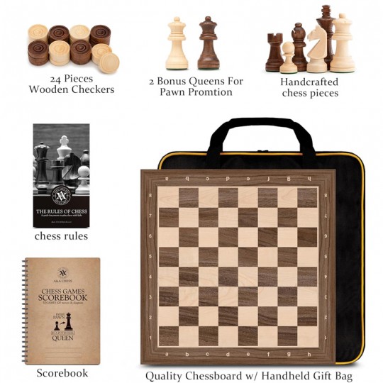 Jeu d'Échecs 39.5cm avec livret de score et sac de transport - A&A Chess A&A Chess - 4