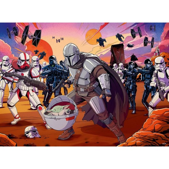 Puzzle 200 pièces XXL - La confrontation / Star Wars The Mandalorian Ravensburger - 2