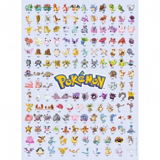 Puzzle 500 pièces - Pokédex première génération / Pokémon Ravensburger - 3