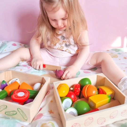 Coffret fruits à découper dans une caisse en bois - BigJigsToys BigJigs Toys - 2