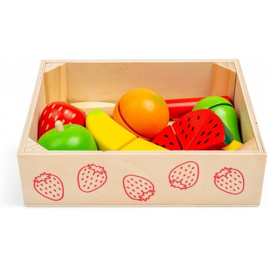 Coffret fruits à découper dans une caisse en bois - BigJigsToys BigJigs Toys - 4