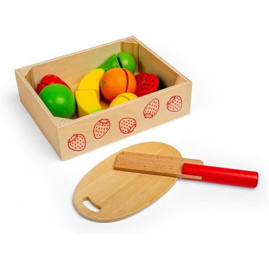 Coffret fruits à découper dans une caisse en bois - BigJigsToys BigJigs Toys - 6