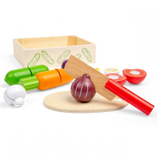 Coffret légumes à découper dans une caisse en bois - BigJigsToys BigJigs Toys - 1