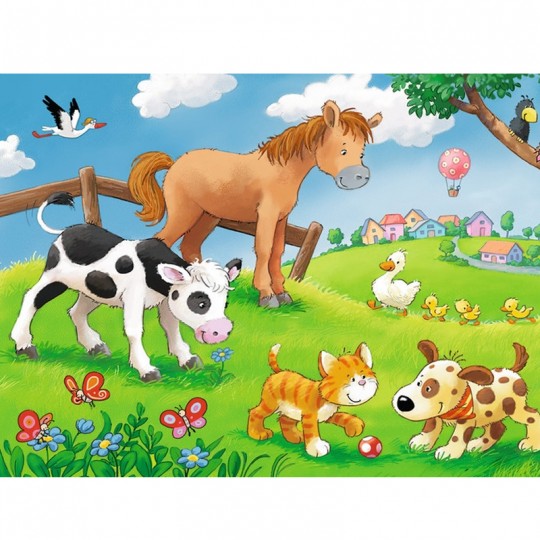 Puzzle cadre 15 pièces - Affectueux animaux Ravensburger - 2