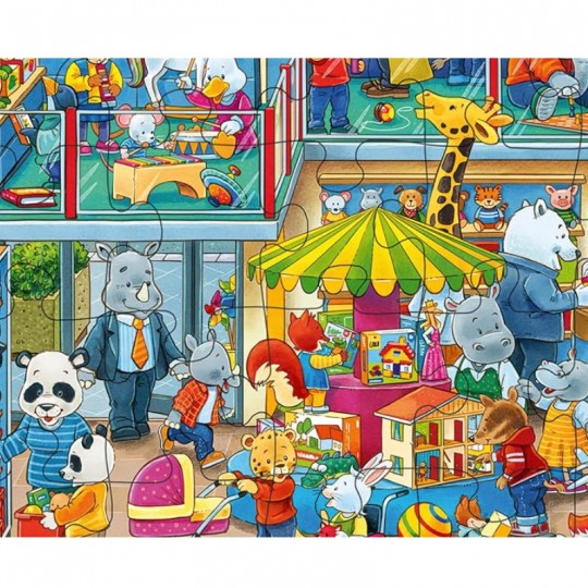 Puzzle cadre 35 pièces -  Le magasin de jouets des animaux Ravensburger - 2