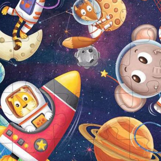 Puzzle cadre 40 pièces - Les animaux dans l'espace Ravensburger - 2