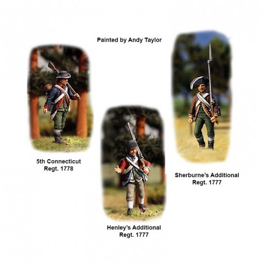 Pack 38 figurines  Infanterie Continentale Guerre d'Indépendance des Etats-Unis 1776 / 1783 - Perry Miniatures Perry Miniatures 