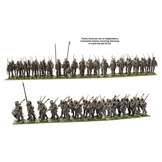 Pack 38 figurines  Infanterie Continentale Guerre d'Indépendance des Etats-Unis 1776 / 1783 - Perry Miniatures Perry Miniatures 