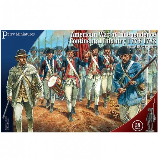 Pack 38 figurines  Infanterie Continentale Guerre d'Indépendance des Etats-Unis 1776 / 1783 - Perry Miniatures Perry Miniatures 