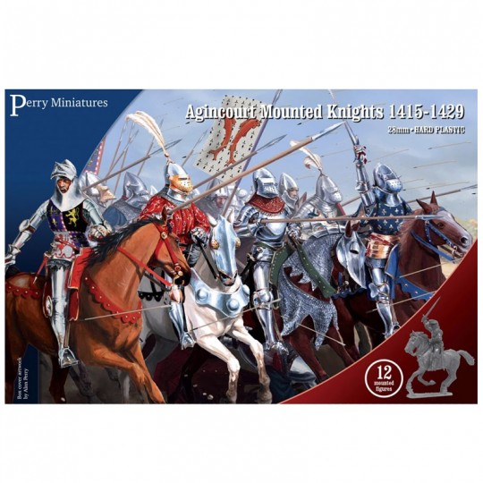 Pack 12 figurines  Chevaliers Montés Agincourt 1415 / 1429 Perry Miniatures - 1