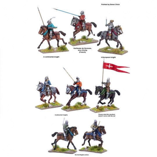 Pack 12 figurines  Chevaliers Montés Agincourt 1415 / 1429 Perry Miniatures - 4