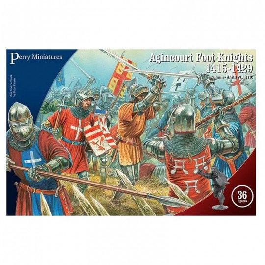 Pack 36 figurines  Chevaliers à pied Agincourt 1415 / 1429 Perry Miniatures - 1