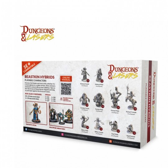 Dungeons & Lasers - Pack de  Figurines Veastskin Hybrids Playable Characters Dungeons et Lasers - 3