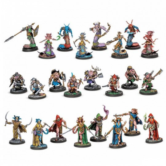 Dungeons & Lasers - Pack de  Figurines Veastskin Hybrids Playable Characters Dungeons et Lasers - 4