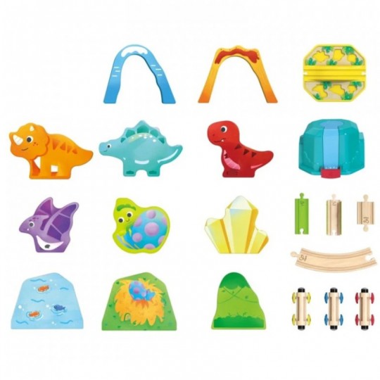 Coffret de train des dinosaures 2 en 1 - Hape Hape - 5