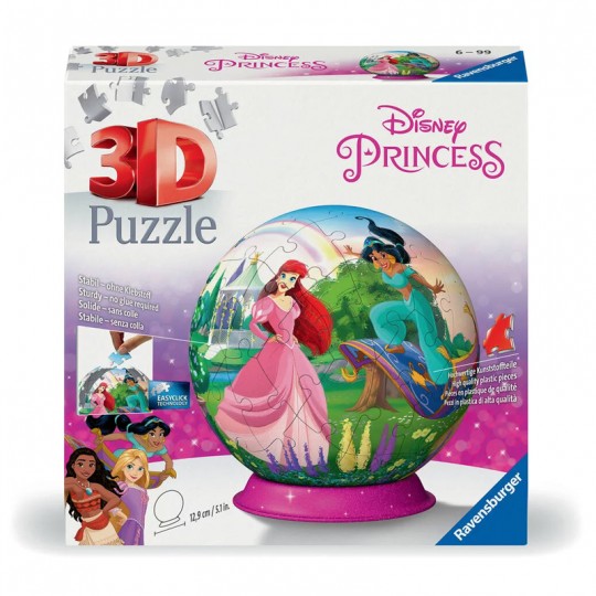 Puzzle 3D Ball 72 pièces - Disney Princesses Ravensburger - 1