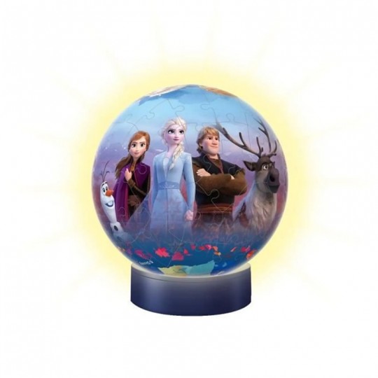 Puzzle 3D Ball 72 pièces illuminé - Disney La Reine des Neiges 2 Ravensburger - 1