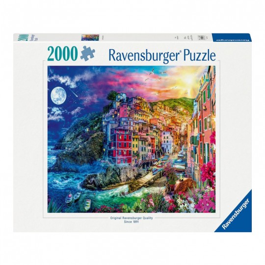 Puzzle 2000 pièces - Cinque Terre colorées Ravensburger - 1