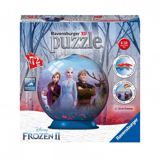 Puzzle 3D Ball 72 pièces - Disney La Reine des Neiges 2 Ravensburger - 2