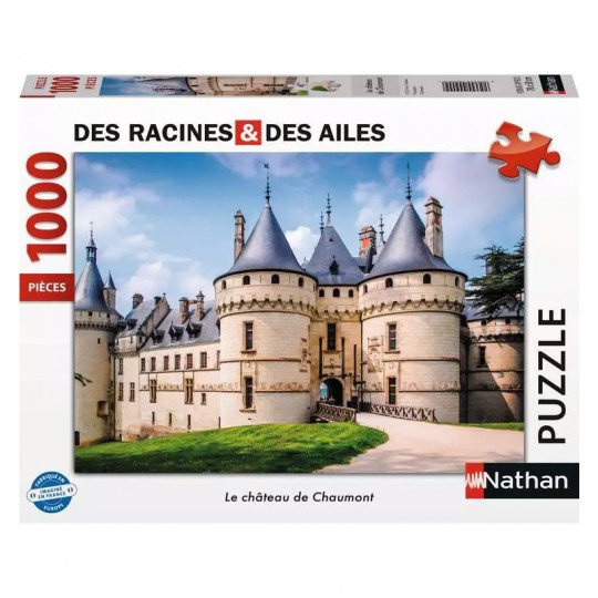 Nathan puzzle 1000 p - Le château de Chaumont / Des racines et des ailes Ravensburger - 1