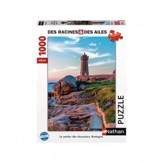 Nathan puzzle 1000 p - Le sentier des douaniers, Bretagne / Des racines et des ailes Ravensburger - 1