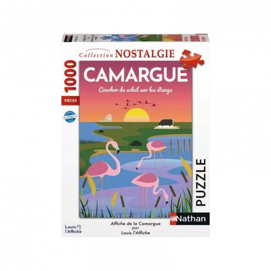 Nathan puzzle 1000 p - Affiche de la Camargue / Louis l'Affiche Ravensburger - 1