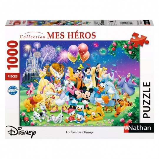 Nathan puzzle 1000 p - La Famille Disney Ravensburger - 1