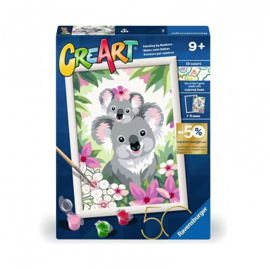 CreArt - 18x24cm - Maman koala et son bébé / 50 ans Ravensburger - 1