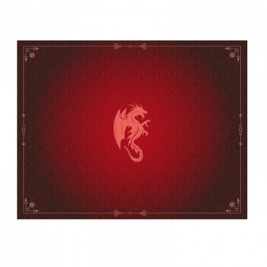 Tapis de Jeu Neoprene 90 x 70 cm Dragon Rouge Grenat Epic Forge - 1