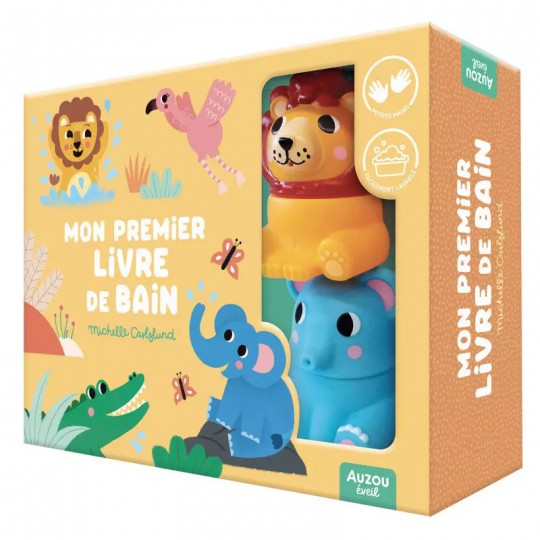 Coffret Mon premier livre de bain : Dans la savane + 2 jouets déclipsables ! - Auzou Auzou - 2