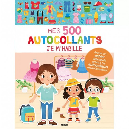 Mes 500 autocollants : Je m'habille - Auzou Auzou - 2