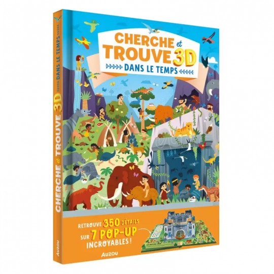 Livre Cherche et trouve 3D : Dans le temps - Auzou Auzou - 2