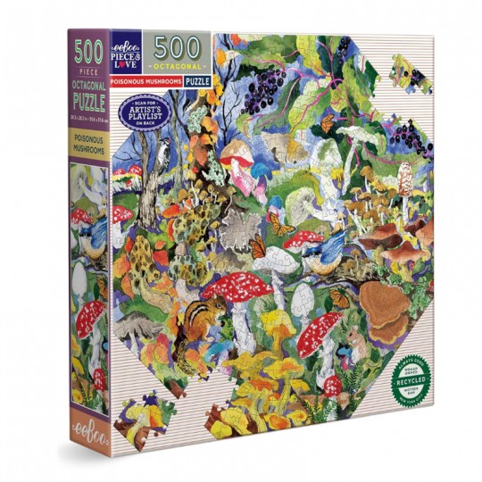 Puzzle 500 pcs Poisonous Mushrooms - Eeboo Eeboo - 1